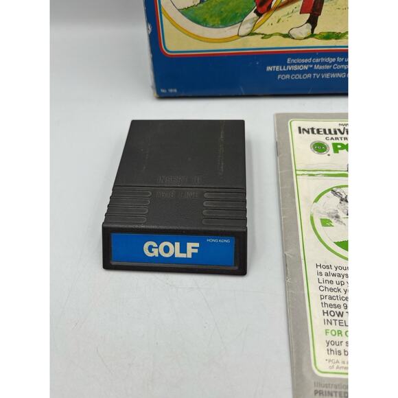 PGA GOLF INTELLIVISION w/ MANUAL VINTAGE VIDEO GAME RARE - Picture 2 of 6